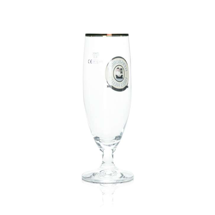 6x Flensburger Bier Glas 0,3l Pokal Edles Helles Goldrand Sahm Tulpe Gläser Beer