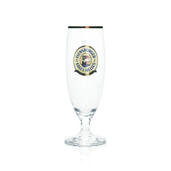 6x Flensburger Bier Glas 0,3l Pokal Edles Helles Goldrand...
