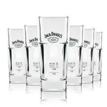 6x Jack Daniels Whiskey Glas Longdrink stapelbar