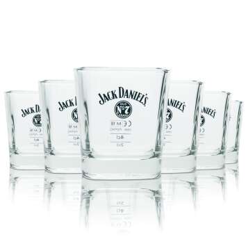 6x Jack Daniels Glas 0,24l Whiskey Tumbler No. 7...