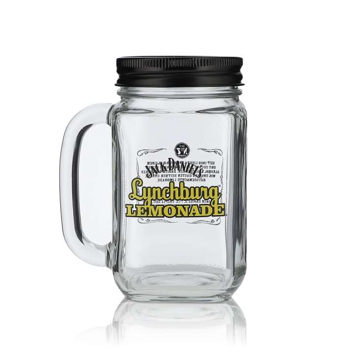 6x Jack Daniels Whisky Lynchburg Lemonade Gläser Cocktail Deckel