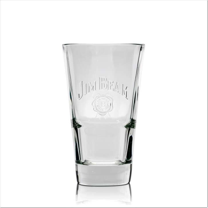 6x Jim Beam Glas 340 ml Stapelbar Longdrink Whiskey Kontur Gläser Geeicht Gastro