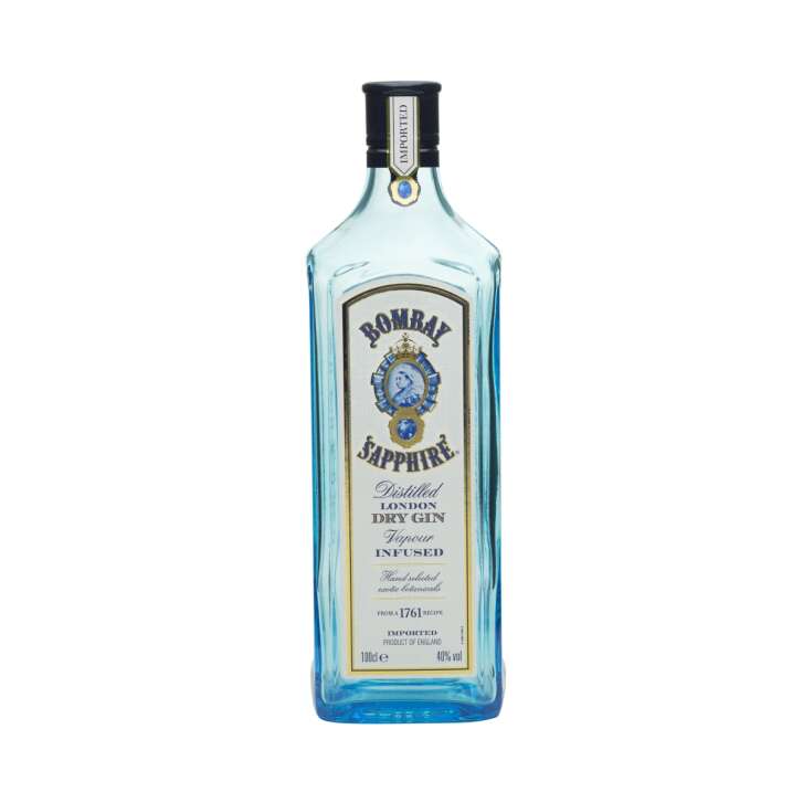 Bombay Sapphire Gin leere Showflasche 1l Dummy Deko Flasche EMPTY Bar blau
