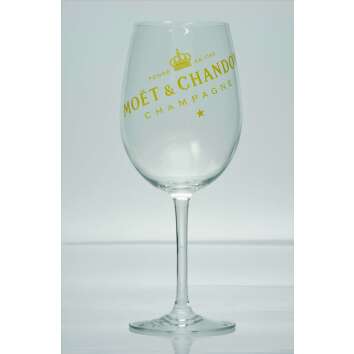 6x Moet Chandon Champagner Glas Weinglas gelbe Schrift