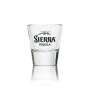 6x Sierra Tequila Glas Shotglas schwarz weiß