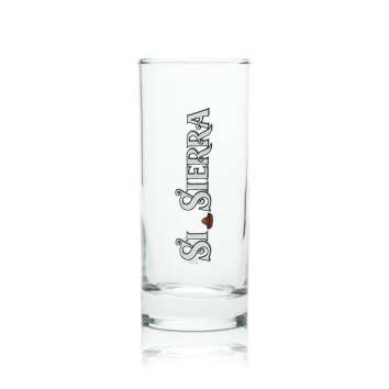 6x Sierra Tequila Glas Longdrink eckig dünn
