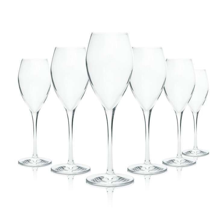 6x Veuve Clicquot Champagner Glas 0,1l Flöte Kelch Stielglas Gläser Gastro Edel