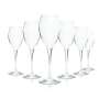 6x Veuve Clicquot Champagner Glas 0,1l Flöte Kelch Stielglas Gläser Gastro Edel