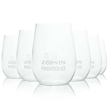 6x Zonin Glas 0,2l Tumbler Becher Gläser Prosecco...
