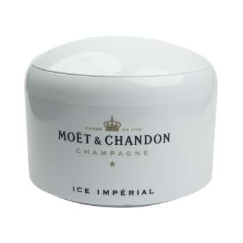 1x Moet Chandon Champagner Kühler Eisbox weiß Ice Imperial rund