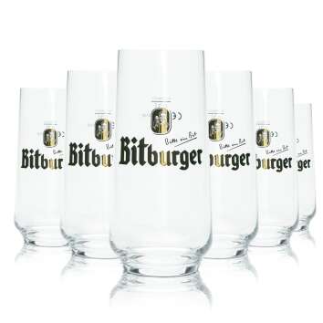 6x Bitburger Bier Glas 0,3l Becher Ritzenhoff Willi Retro...
