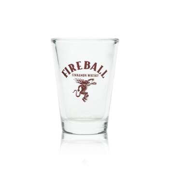 6x Fireball Whiskey Glas 5cl Shot Schnaps Kurze Stamper...