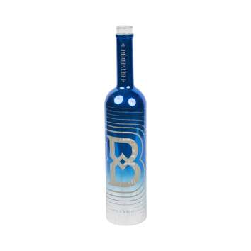 Belvedere Vodka Flasche 1,75L LEER LED Blau "B" Edition gebraucht Basteln Lampe
