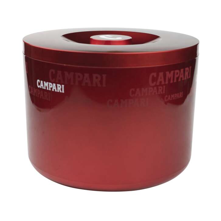 Campari Kühler Flaschen Eisbox Deckel 10l Eiswürfel Behälter Kiste rot Bar