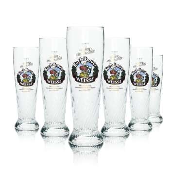 6x Kuchlbauer Bier Glas 0,3l Weißbier Weisse Relief...