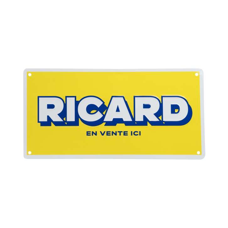 Ricard Blechschild 30x15cm Retro Nostalgie gelb Wand Sign Werbe Tafel Bar