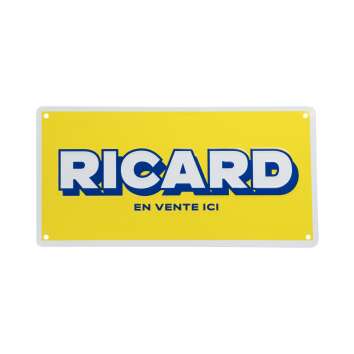 Ricard Blechschild 30x15cm Retro Nostalgie gelb Wand Sign...