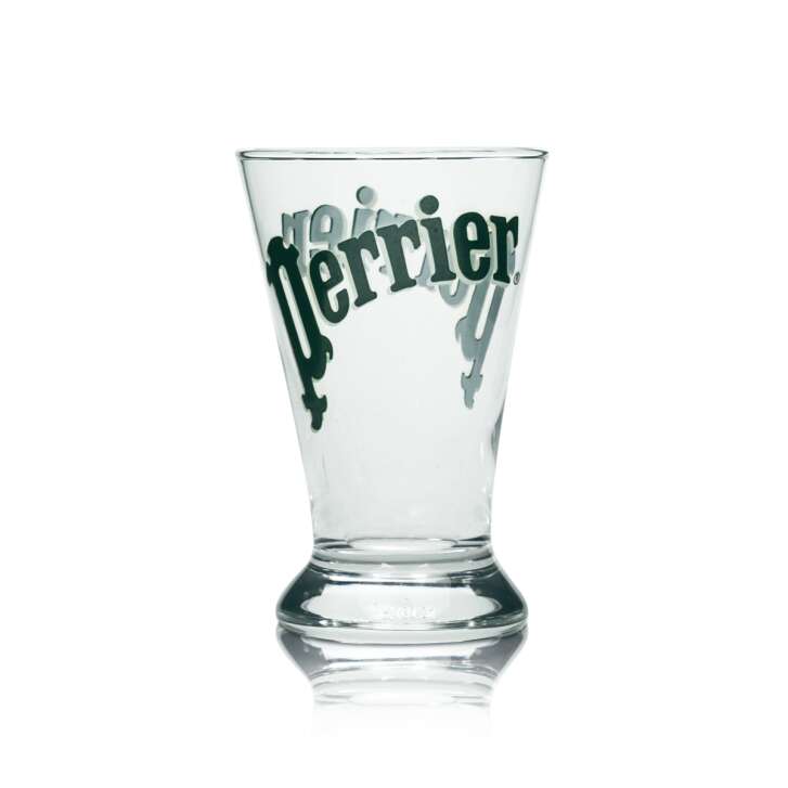 Perrier Glas Wasser 0,1l Gläser Flöte Tumbler Frankreich Retro Bistro Bar grün