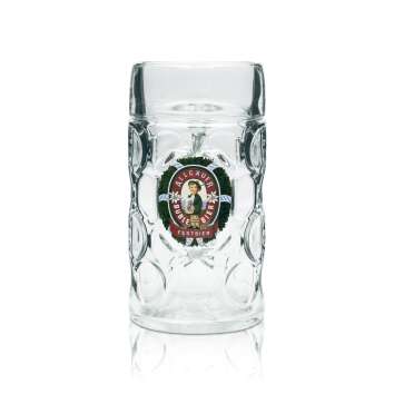 Allgäuer Büble Glas Bier 1l Maßkrug "Festbier" Wiesn Krüge Gläser Relief Seidel