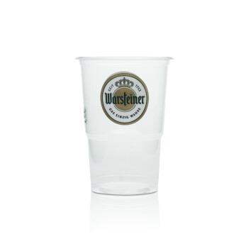 50x Warsteiner Bier Einweg Becher 0,4l Festival Gläser Kunststoff Plastik Cup
