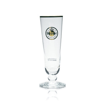 6x Warsteiner Bier Glas 0,1l Tulpe Goldrand Gläser Flöte Pokal Stielgas Brauerei