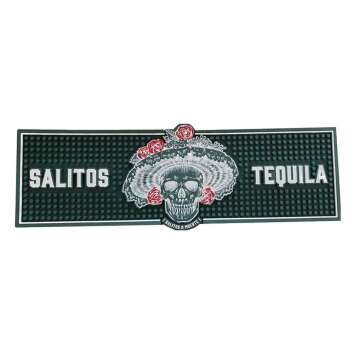 Salitos Bier Barmatte 50x16cm grün Tequila Abtropfmatte Gläser Runner XL Bar