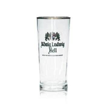 6x König Ludwig Bier Glas 0,2L Willi Becher Germania Relief Schlief Gläser Beer