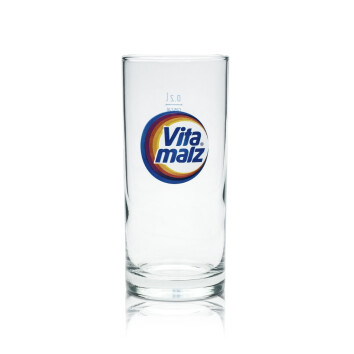 6x Vitamalz Bier Glas 0,2l Becher Bunt Retro Gläser...