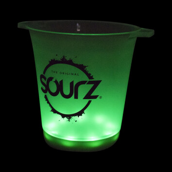 Sourz Likör Kühler LED single grün/weiß Flaschen Eiswürfel Box Behälter Bar