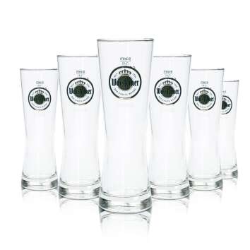 6x Warsteiner Bier Glas 0,4l Pokal Herb Cup Gläser Tulpe Stange Becher Willi Bar
