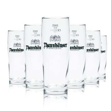 6x Thannhäuser Glas 0,4l Willi Becher THM Radler Bier Cup Gläser Mineralquelle