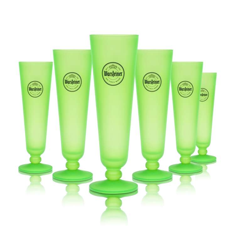 Warsteiner Bier Glas 0,2l Neon Tulpe Exklusiv grün Pokal CSD Gläser Pride Beer