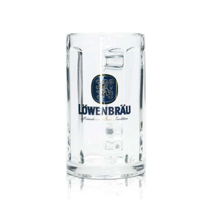 6x Löwenbräu Bier Glas 0,3l Krug Glückauf Rastal Seidel Henkel Gläser Krüge Beer