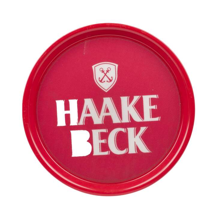 Haake Beck Bier Tablett 37cm Rot Anti-Rutsch Kunststoff Gläser Serviert Gastro