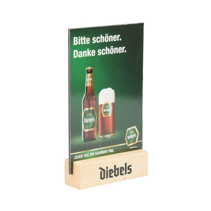 Diebels Bier Tischaufsteller 15x11cm Kreidetafel Menu Halter Karten Getränke Bar