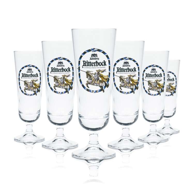 6x König Ludwig Bier Glas 0,25l Ritterbock Gläser Tulpe Luitpold Prinz vo Bayern