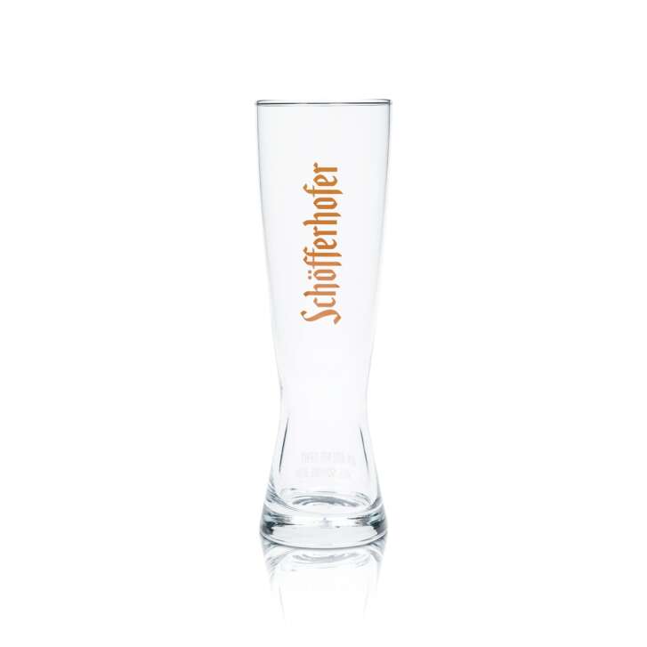 Schöfferhofer Bier Glas 0,5l Weißbier Gläser Weizen Relief Orange Druck Hefe Bar