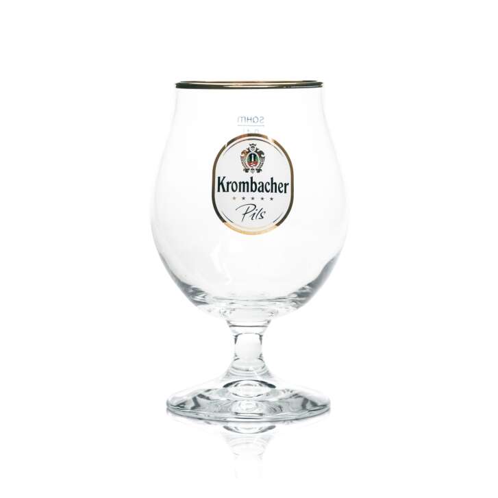 Krombacher Bier Glas 0,4l Schwenker Goldrand Gläser Brüssel Ballon Tulpe Pokal