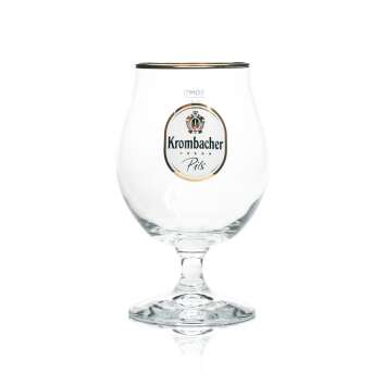 Krombacher Bier Glas 0,4l Schwenker Goldrand Gläser...