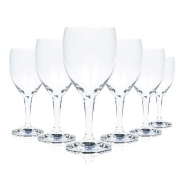 6x Vio Wasser Glas 0,2l Stiel Gläser Tulpe Pokal Gastro Hotel Tisch Frühstück