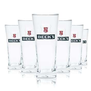 6x Becks Bier Glas 0,3l Becher Henry Willi Gläser...