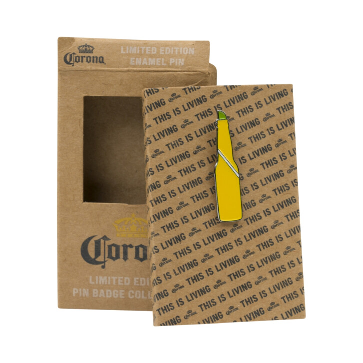 Corona Bier Anstecknadel Flasche Gelb Metall Pinn Revers Abzeichen Pin Badge