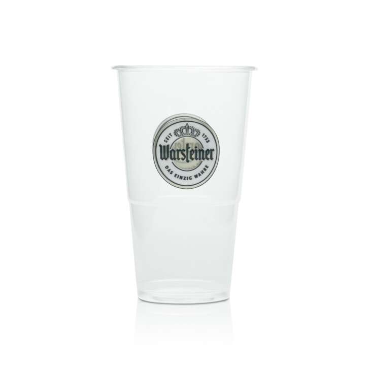 50x Warsteiner Bier Einweg Becher 0,25l Festival Gläser Kunststoff Plastik Cup