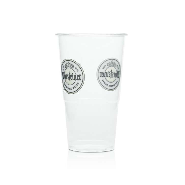 50x Warsteiner Bier Einweg Becher 0,25l Festival Gläser Kunststoff Plastik Cup