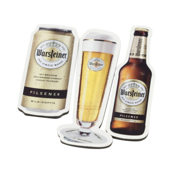 Warsteiner Bier Magnet Kühlschrankmagnet Set 4 Teile Andenken Tafel Wand Bar