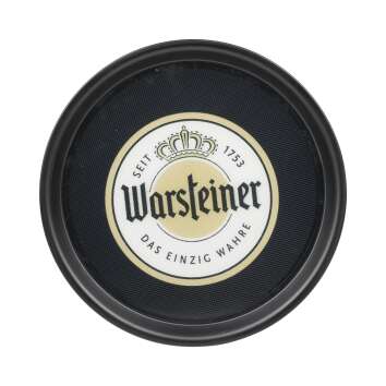 Warsteiner Bier Tablett Schwarz 37cm gummiert Gläser Servier Gastro Kellner