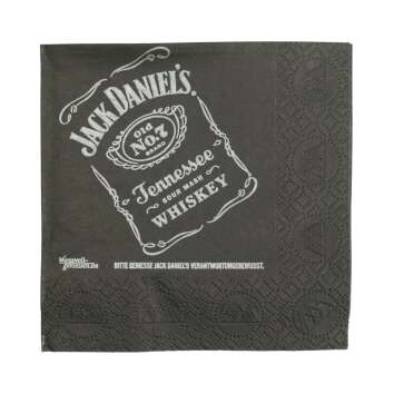 100x Jack Daniels Whiskey Servietten schwarz Gastro...