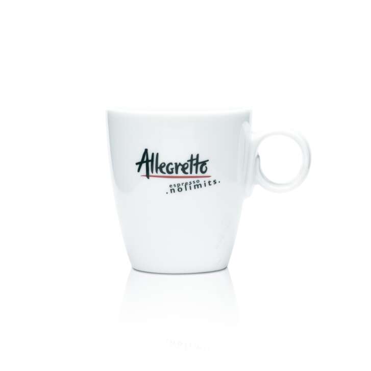 Allegretto Kaffee Tasse 0,1l Espresso Becher Kreamik Porzellan Glas weiß Cup