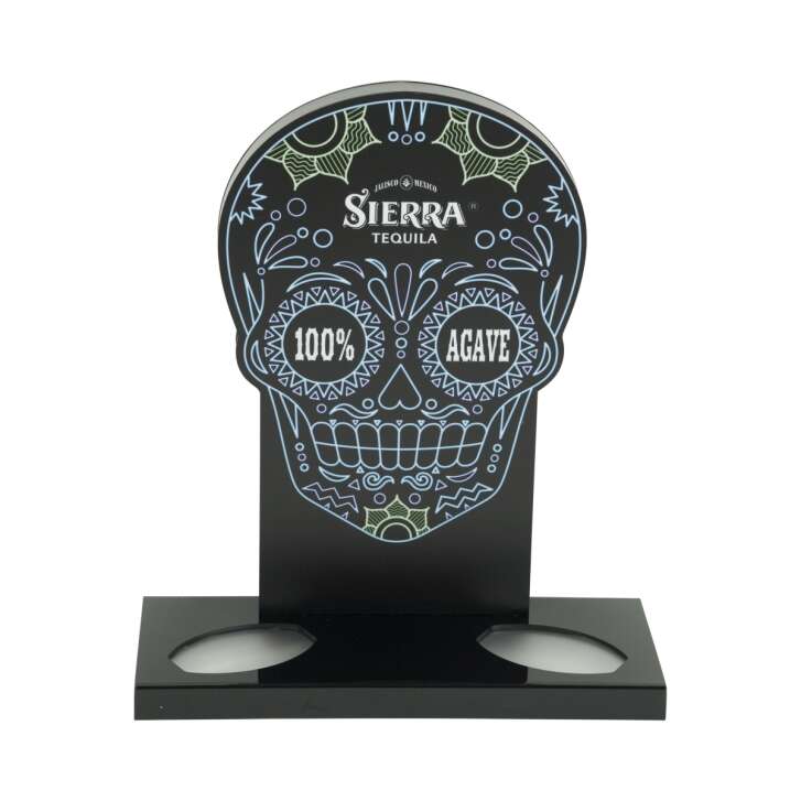 Sierra Tequila LED Glorifier für 2 Flaschen Leuchtreklame Schild Werbung Skull