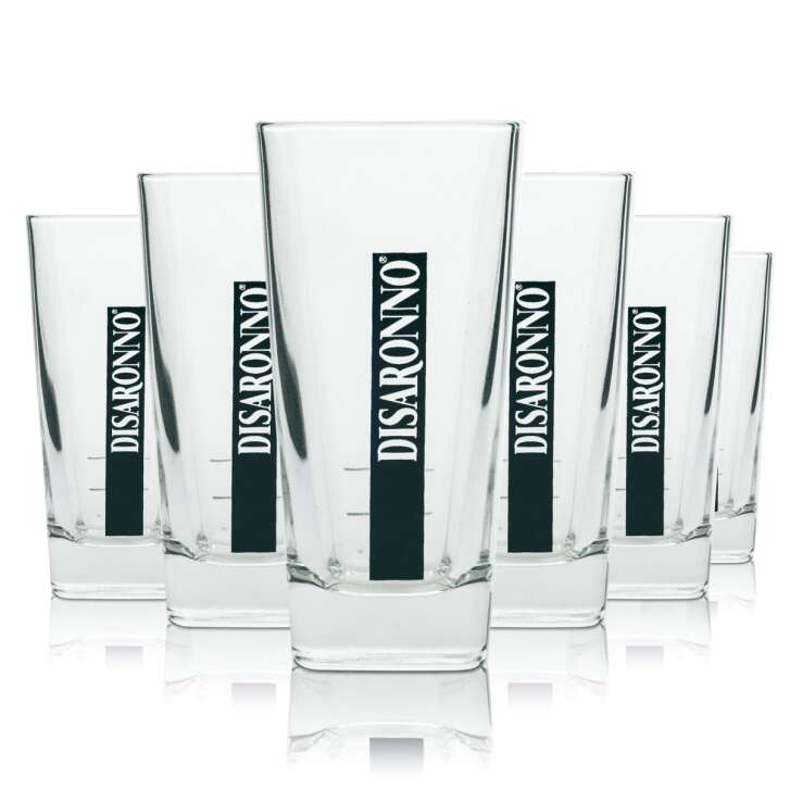 6x Disaronno Amaretto Glas 0,3l Longdrink Gläser Cocktail Tumbler High Ball Bar